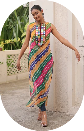 Embroidered Georgette Kurta